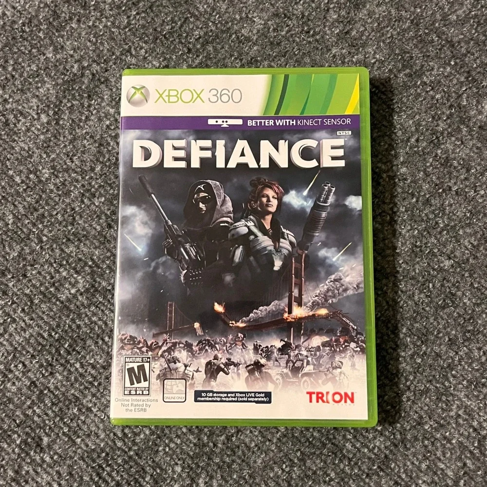 Defiance Xbox 360 Game Trion Worlds CIB Complete with Manual and Stickers